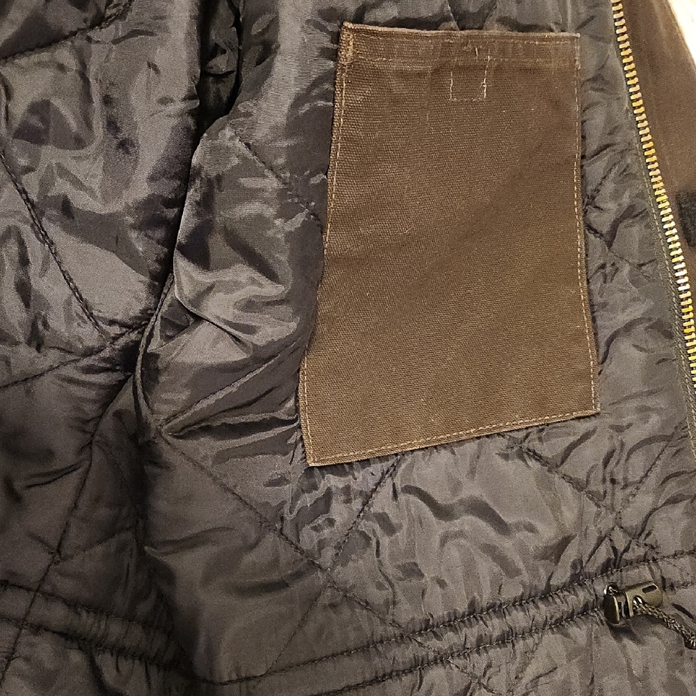 Carhartt Dark Brown Canvas Arctic Quilt Lined Mens Coat Jacket - Picture 13 of 14